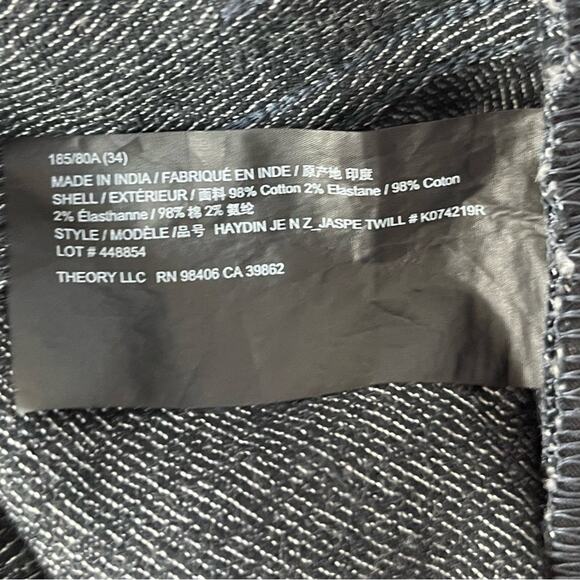 Theory Men's Grey Cotton Professional Slacks Work Pants Trousers - Picture 10 of 11